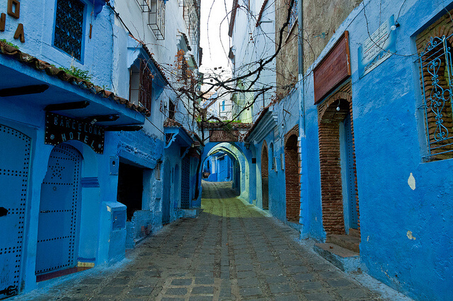 شفشاون مدينة زرقاء المغرب