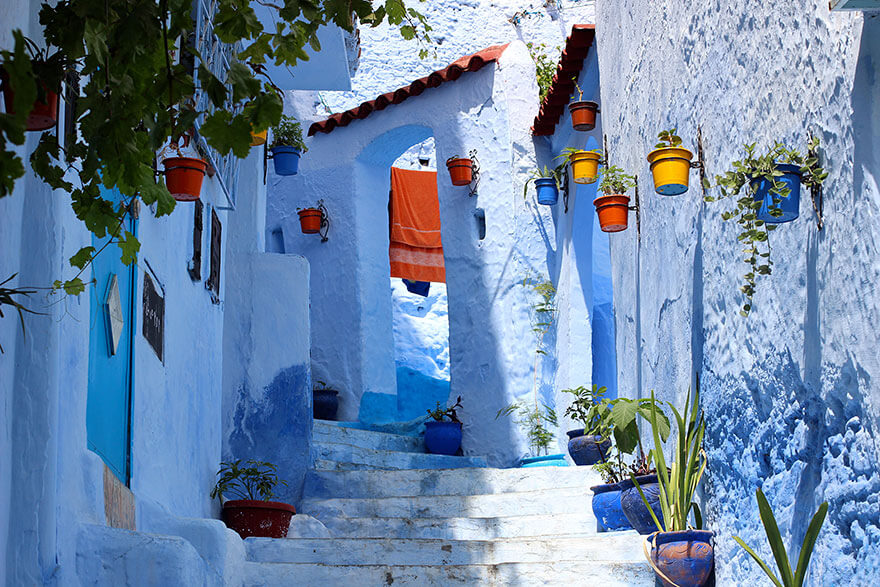شفشاون مدينة زرقاء المغرب